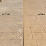 Decorative concrete maintenance Dubai before and after resealing