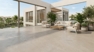 Seamless Microtopping finish for outdoors